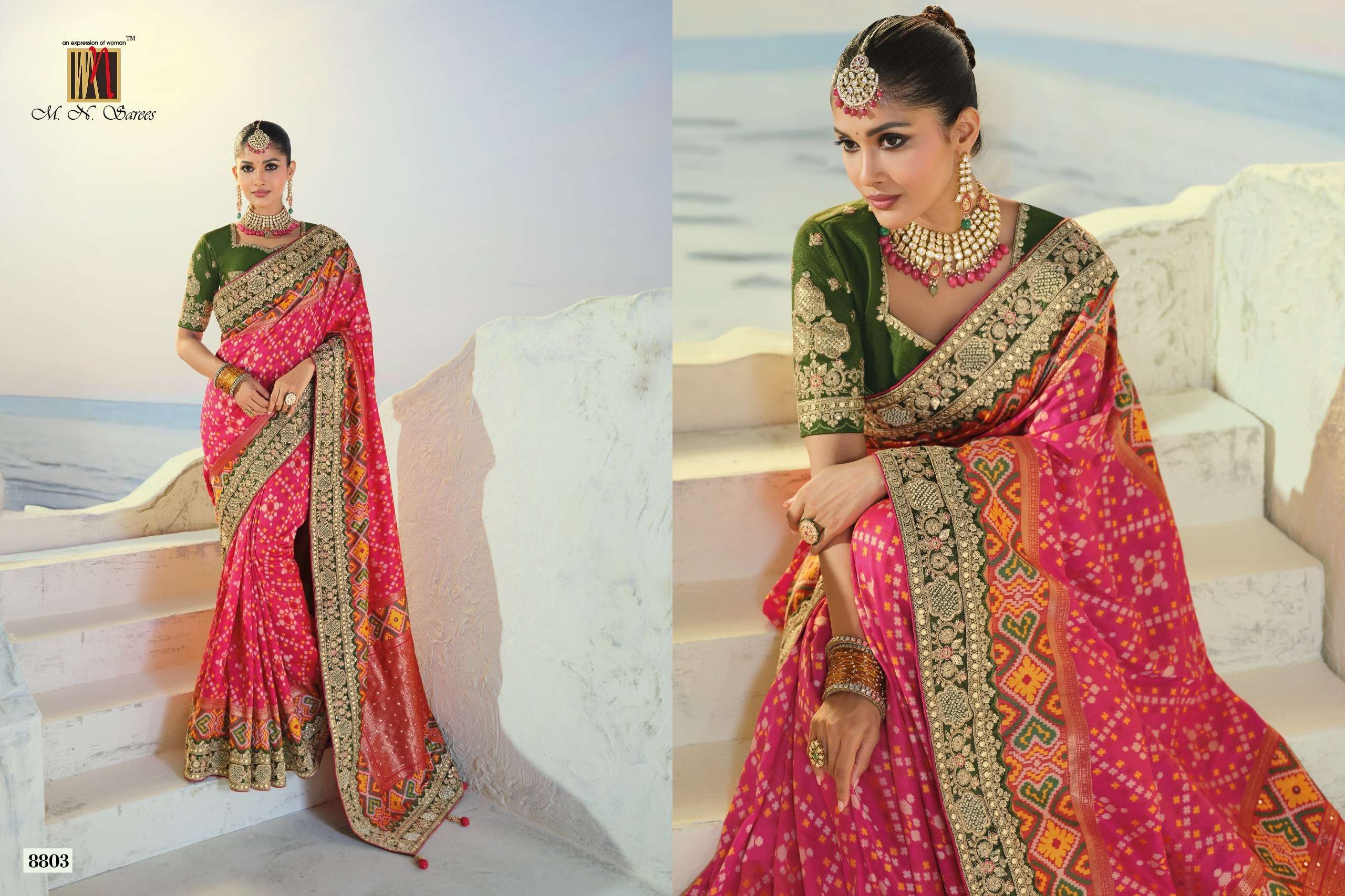MN The Heritage Of Patola 8800 Series fancy fabric saree wholesale in surat